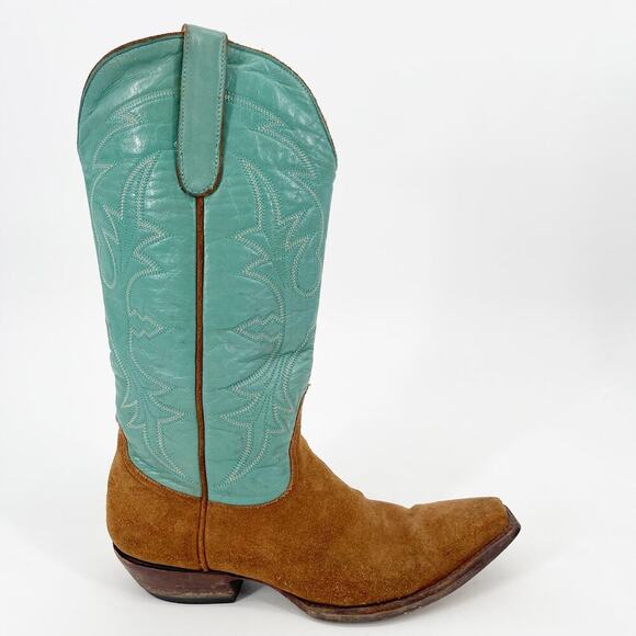 Old Gringo Vintage Y2K Turquoise Camel Snip Toe Western Cowgirl Boot size 8 - Picture 2 of 11